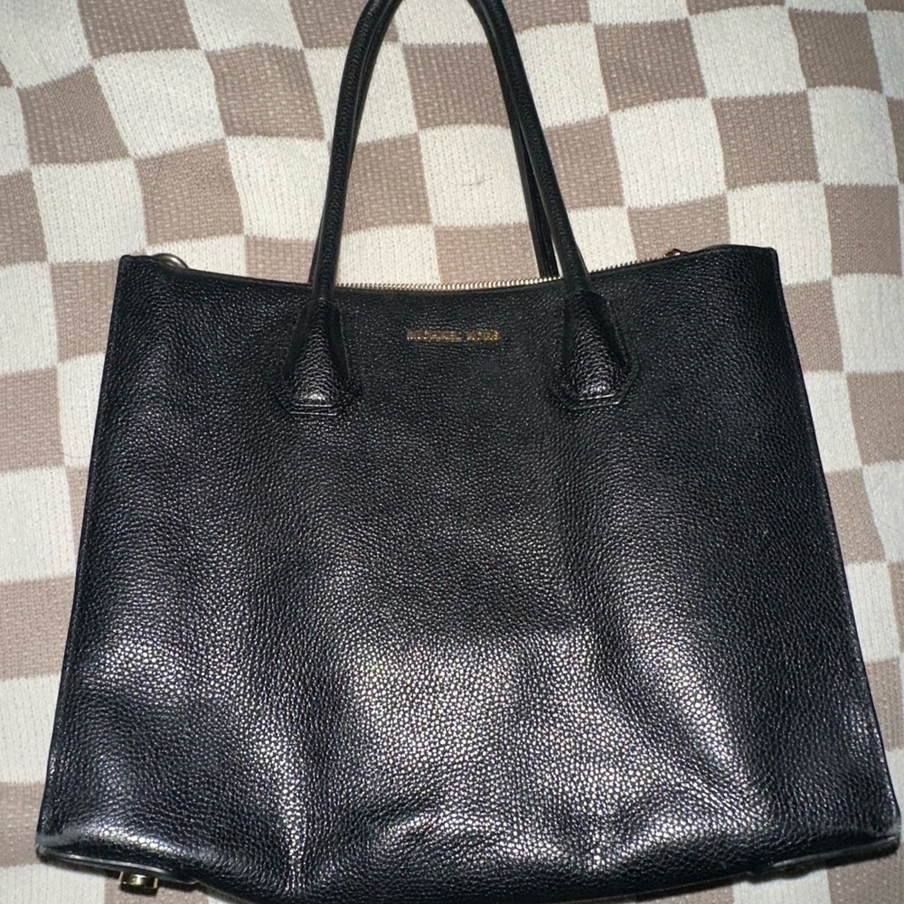 Michael Kors Black Pebbled Leather Tote